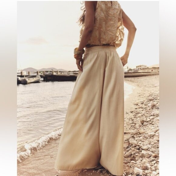 ZARA MAXI WIDE LEG PANTS - Picture 2 of 7